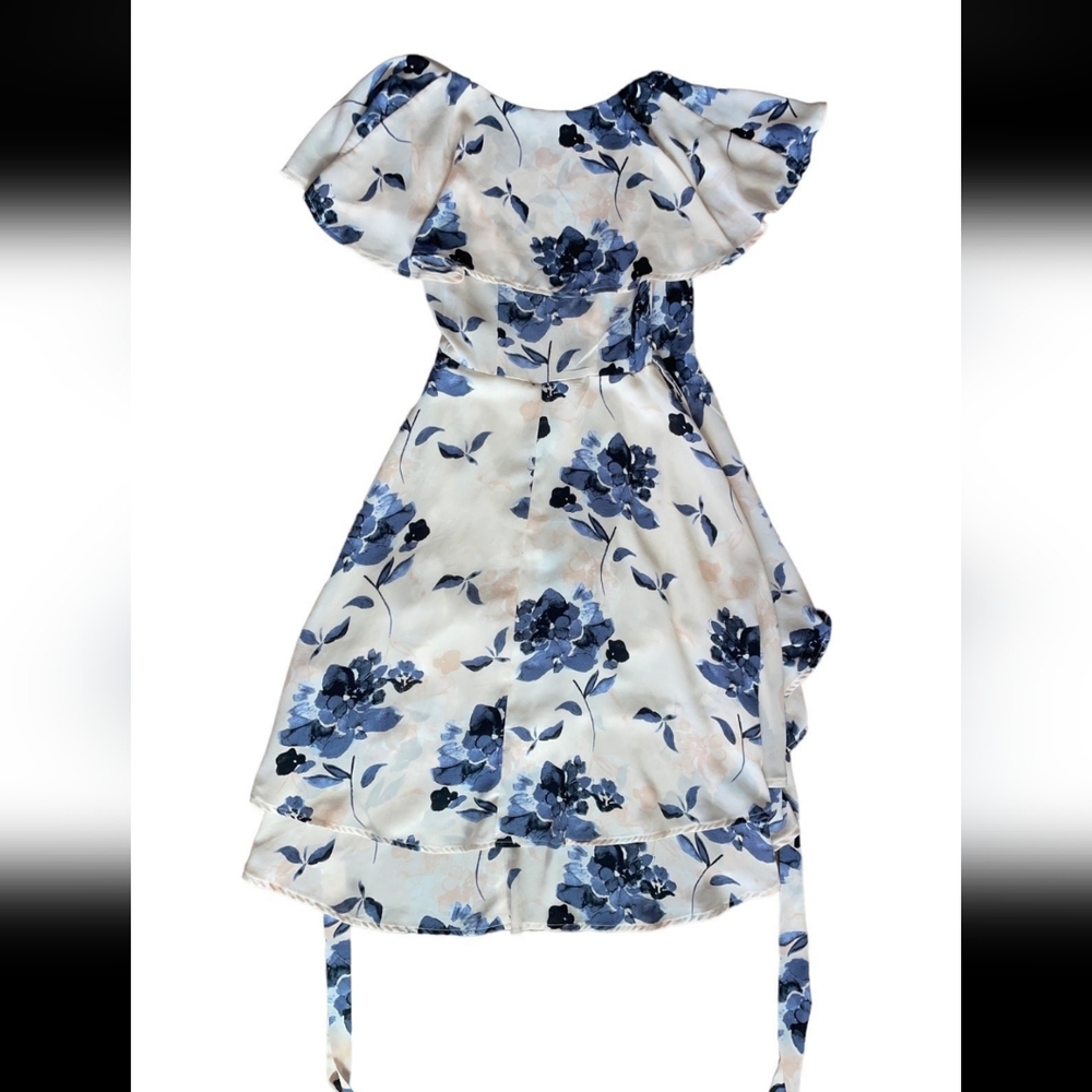 Olivaceous Blue Floral Women's Dress